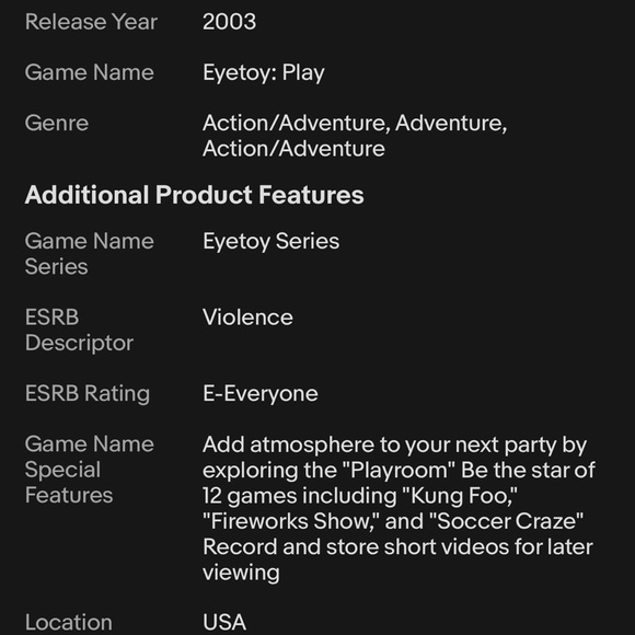 Eye Toy Play Playstation 2 PS2 Video Game 12 Games TESTED Works Great - Picture 14 of 15